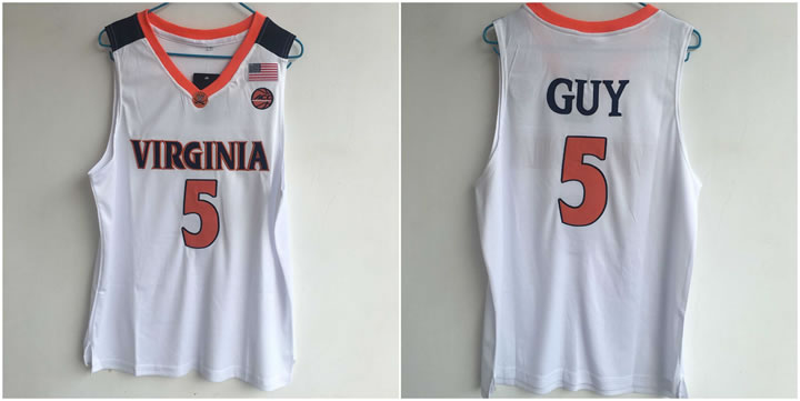 Virginia Cavaliers 5 Kyle Guy White College Basketball Jersey,We sell and wholesale Virginia Cavaliers 5 Kyle Guy White College Basketball Jersey on line form chian!